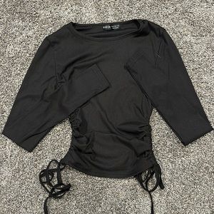 black tie side long sleeve t shirt